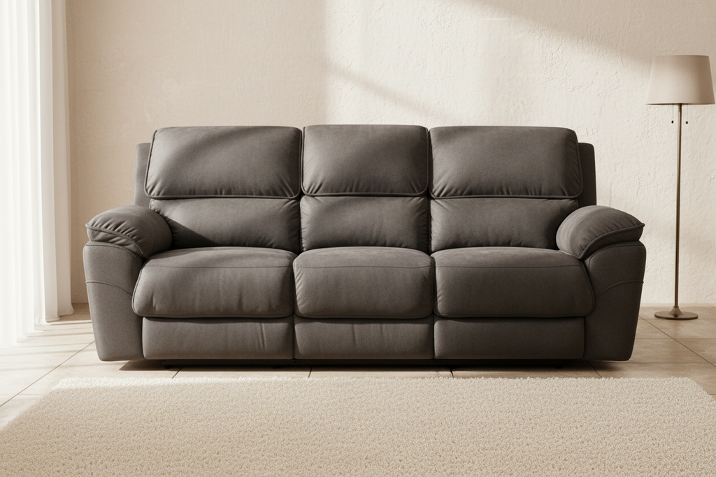 Mempvix Single Motor Electric Recliner Suave Fabric Lounge -Shadow