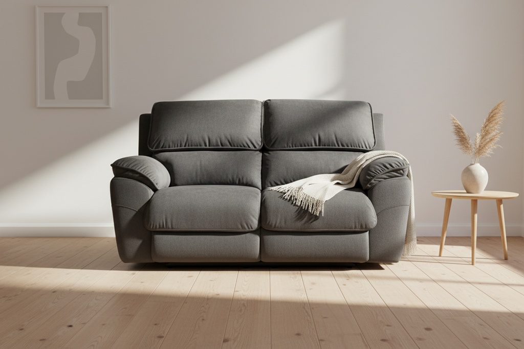 Mempvix Single Motor Electric Recliner Suave Fabric Lounge -Shadow