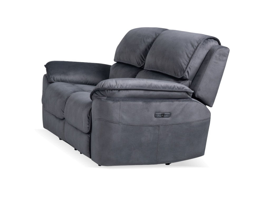 Mempvix Single Motor Electric Recliner Suave Fabric Lounge -Shadow