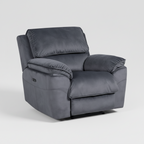 Mempvix Single Motor Electric Recliner Suave Fabric Lounge -Shadow