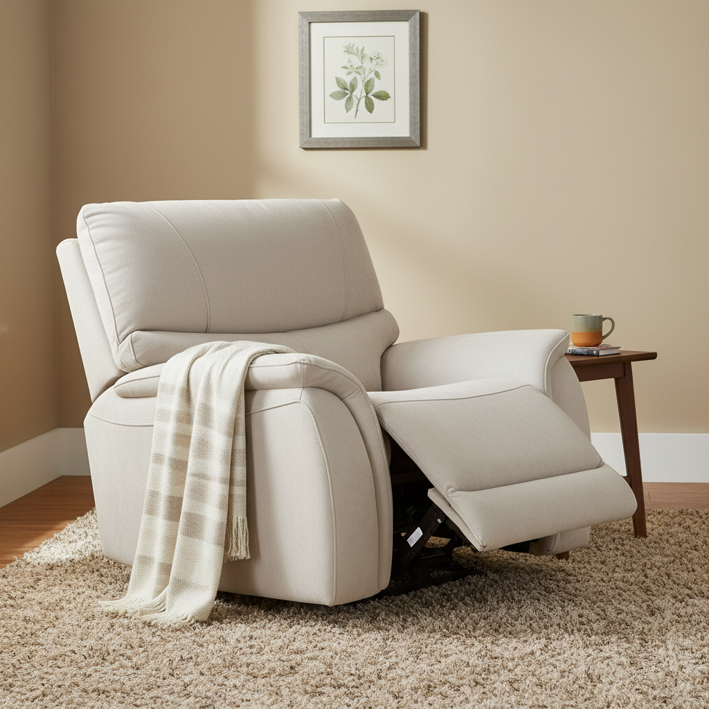 Milsvix Single Motor Electric Recliner Fabric Lounge-Mist