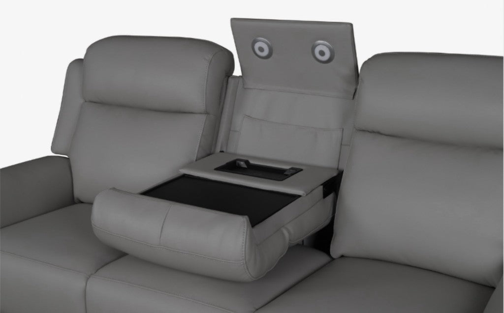 Newsvix Full Leather Dual Motor Electric Recliner Lounge
