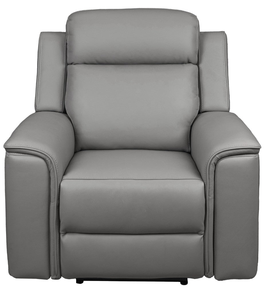 Newsvix Full Leather Dual Motor Electric Recliner Lounge