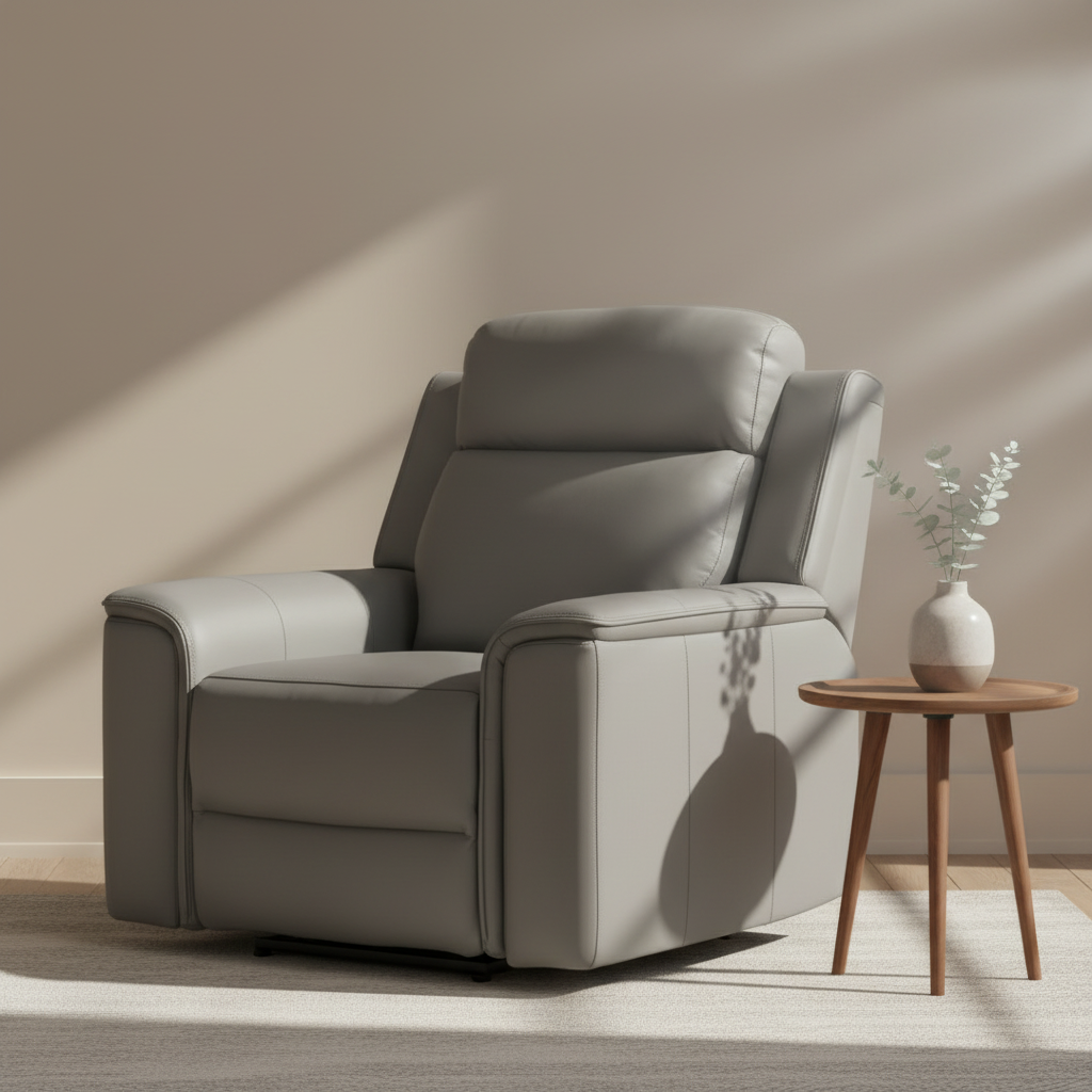 Newsvix Full Leather Dual Motor Electric Recliner Lounge