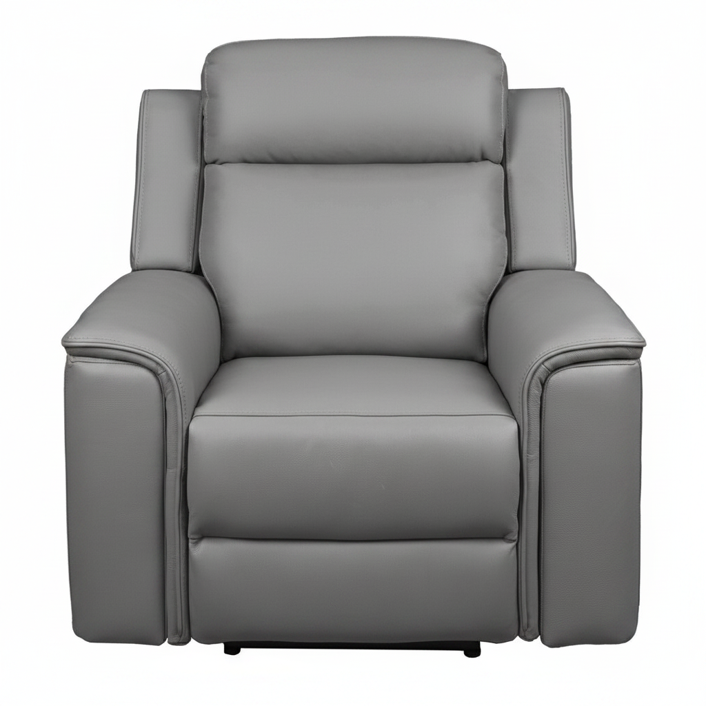Newsvix Full Leather Dual Motor Electric Recliner Lounge