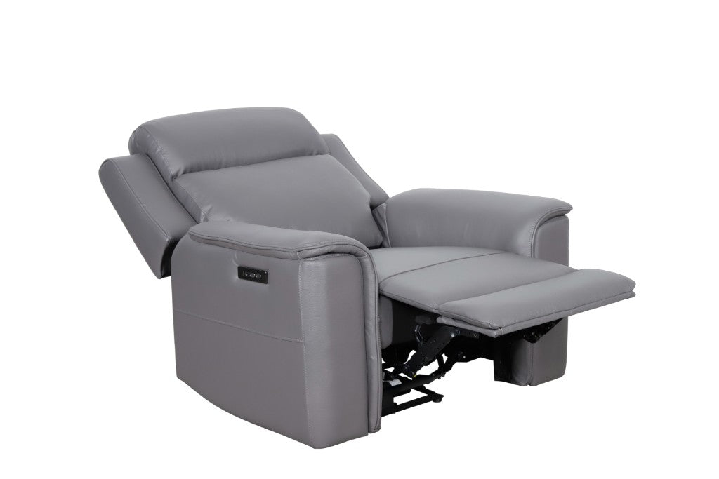 Newsvix Full Leather Dual Motor Electric Recliner Lounge