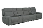 Regevix Fabric Dual Motor Electric Recliner Lounge -Tone Grey