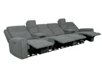 Regevix Fabric Dual Motor Electric Recliner Lounge -Tone Grey