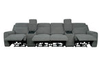 Regevix Fabric Dual Motor Electric Recliner Lounge -Tone Grey