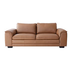 Westvix Full Leather Wide Armrest Lounge – Lido Cognac