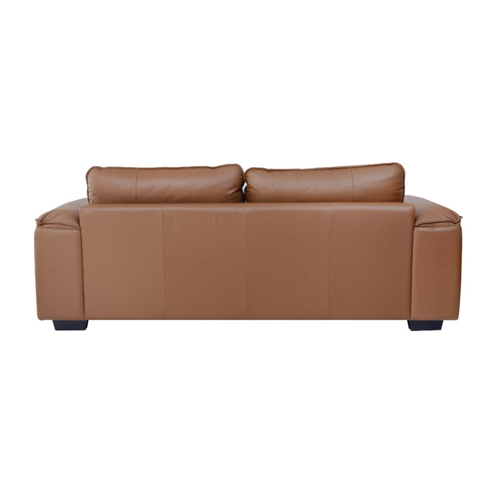 Westvix Full Leather Wide Armrest Lounge – Lido Cognac