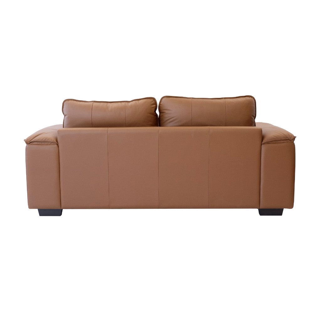 Westvix Full Leather Wide Armrest Lounge – Lido Cognac