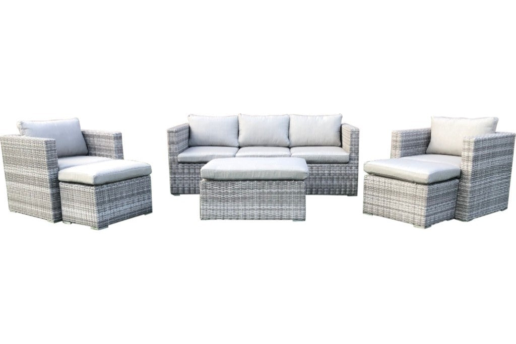 Cove Outdoor 6PC Lounge Set-Light Grey