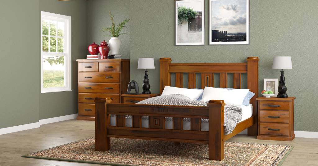 Jamavix Solid Pine Bedroom Suite