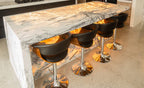 FOCUS BAR CHAIR CHROME AND WALNUT BLACK PU