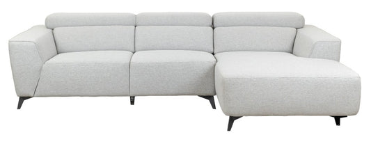 Blake Fabric 2.5 Seater Right Hand Chaise Sofa- Mist