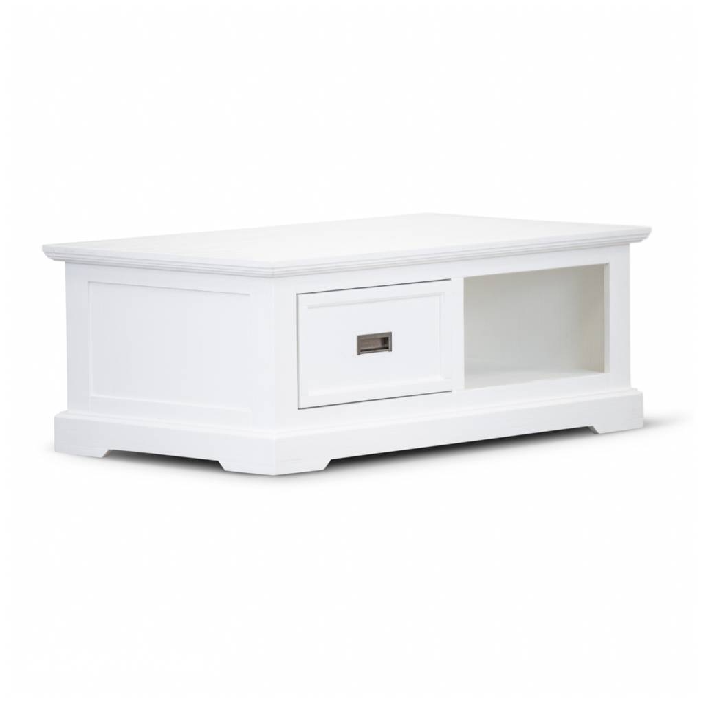 Coastal Beach Coffee Table - Vivid White