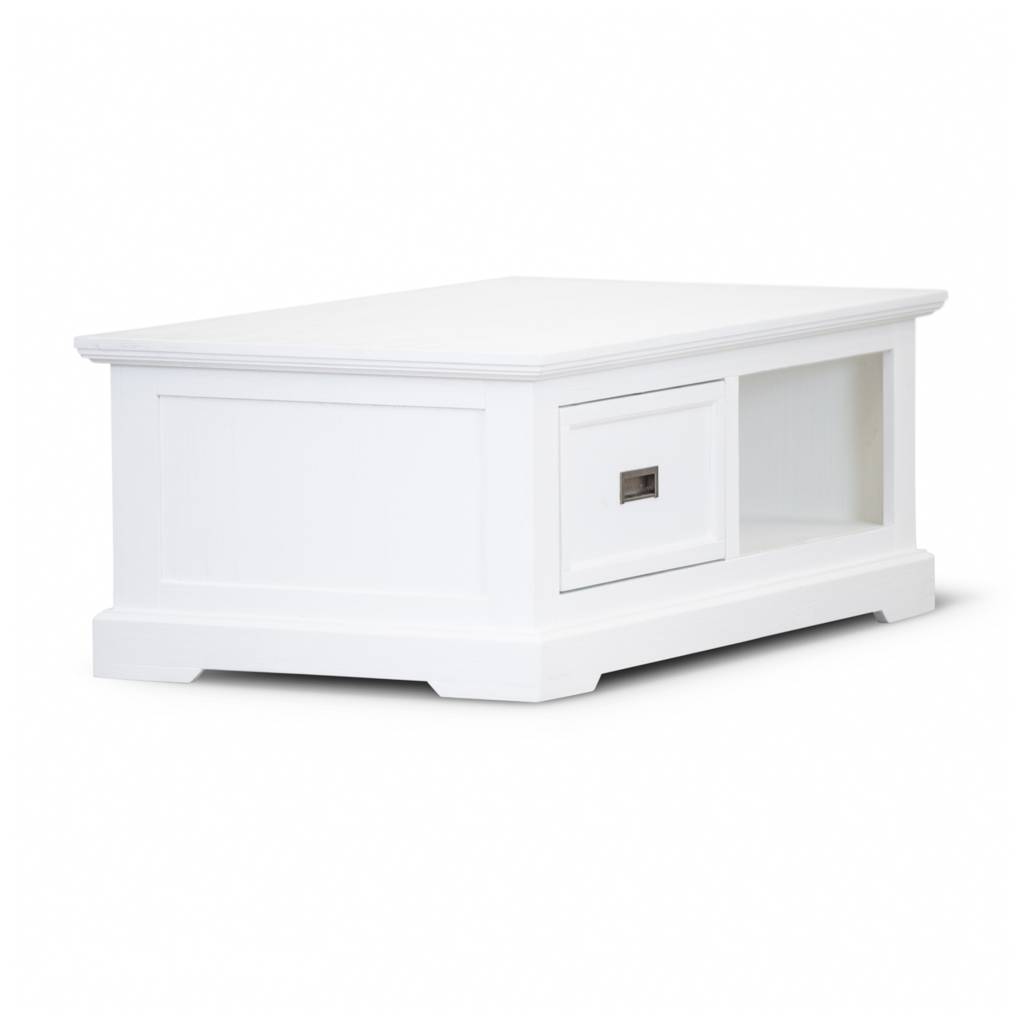 Coastal Beach Coffee Table - Vivid White