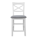 HAMPTON NEW BAR CHAIR FAB SEAT 48x55x107CM-WHITE
