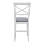 HAMPTON NEW BAR CHAIR FAB SEAT 48x55x107CM-WHITE