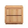 Highvix 2 Drawers Bedside Table Natural Oak