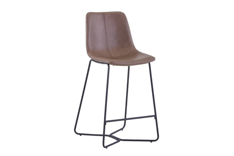 STANWELL BAR CHAIR 43x69x97cm METAL LEGS-BROWN