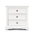 Salavix 3 Drawers Bedside Tsble White
