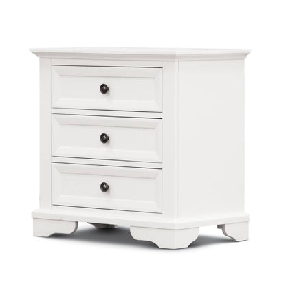 OFFO Sala 3 Storage Drawer Wooden Queen Bed- White