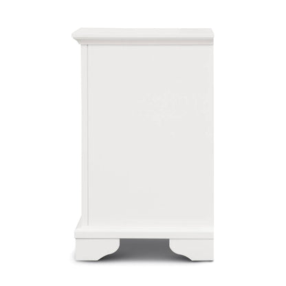 OFFO Sala 3 Drawer Bed Side Table Nightstand-White