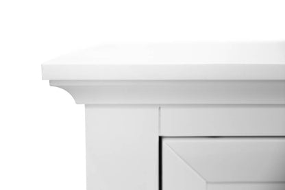 OFFO Sala 3 Drawer Bed Side Table Nightstand-White