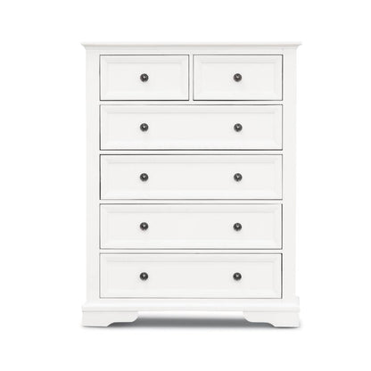 OFFO Sala 3 Drawer Bed Side Table Nightstand-White