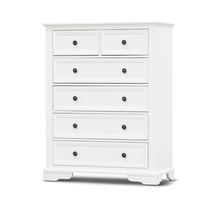 OFFO Sala 3 Drawer Bed Side Table Nightstand-White