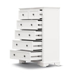 Salavix 3 Drawer Bed Side Table -White