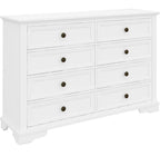 Salvix 3 Storage Drawer Wooden Queen Bed- White