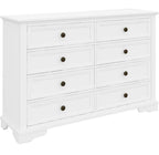 Salvix 8 Drawer Dresser & Mirror -White