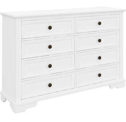 OFFO Sala 8 Drawer Dresser & Mirror -White