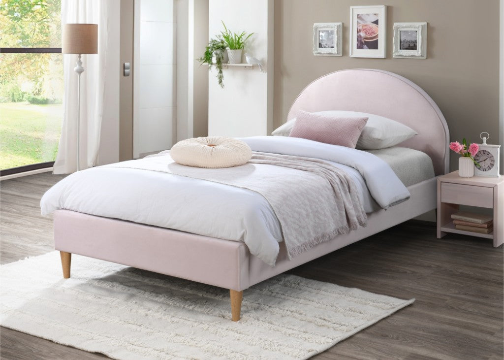 Alixvix Upholstered Kids Single Bed Storage -Pink / Blue
