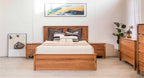 Athevix Gas Lift Storage Queen Bed- Natural