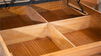 Athevix Gas Lift Storage King Bed- Natural