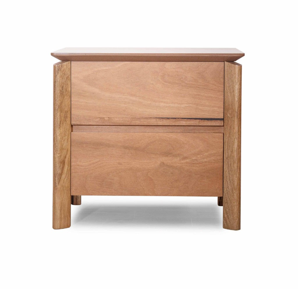 OFFO Atherton 2 Drawer Bedside Table - Natural