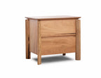 Athevix 2 Drawer Bedside Table - Natural
