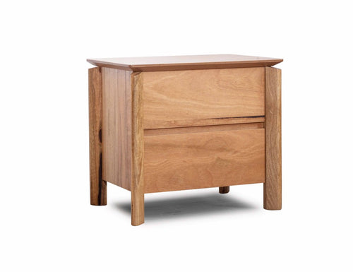 Atherton 2 Drawer Bedside Table - Natural