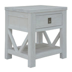Atlavix 1 Drawer Bedside Table White Wash