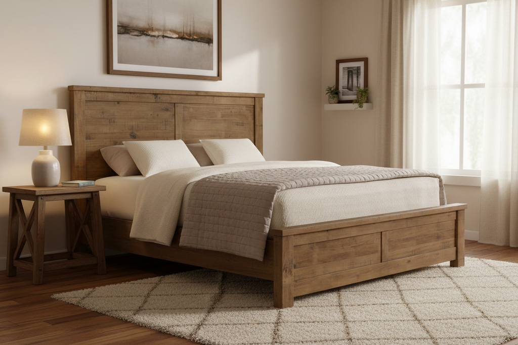Auguvix Bed Bedroom Suite-Aged Sundried Ash