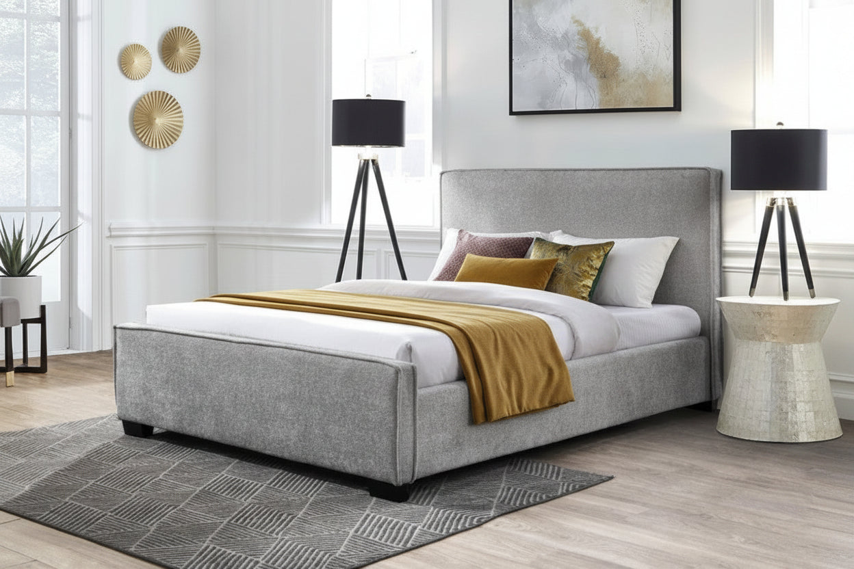 Bettvix Upholstered Bed Storage-Grey