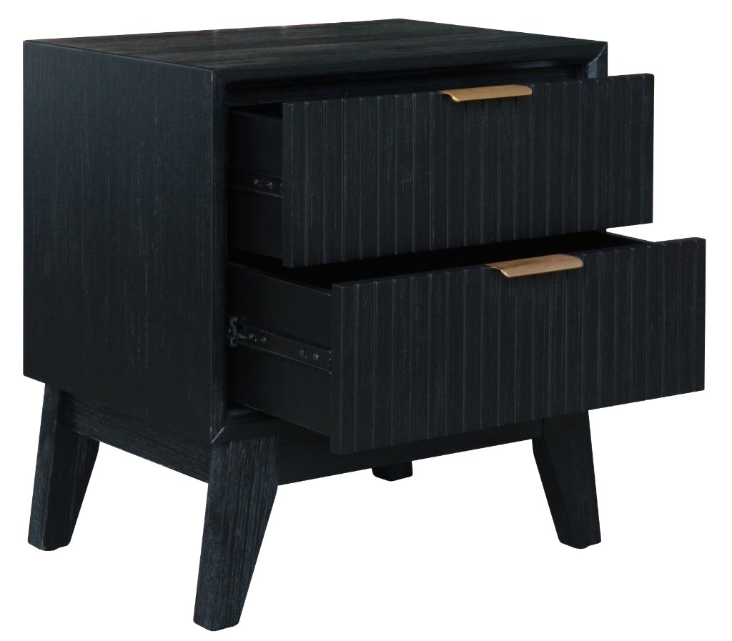 Ella Bedside Table -Black