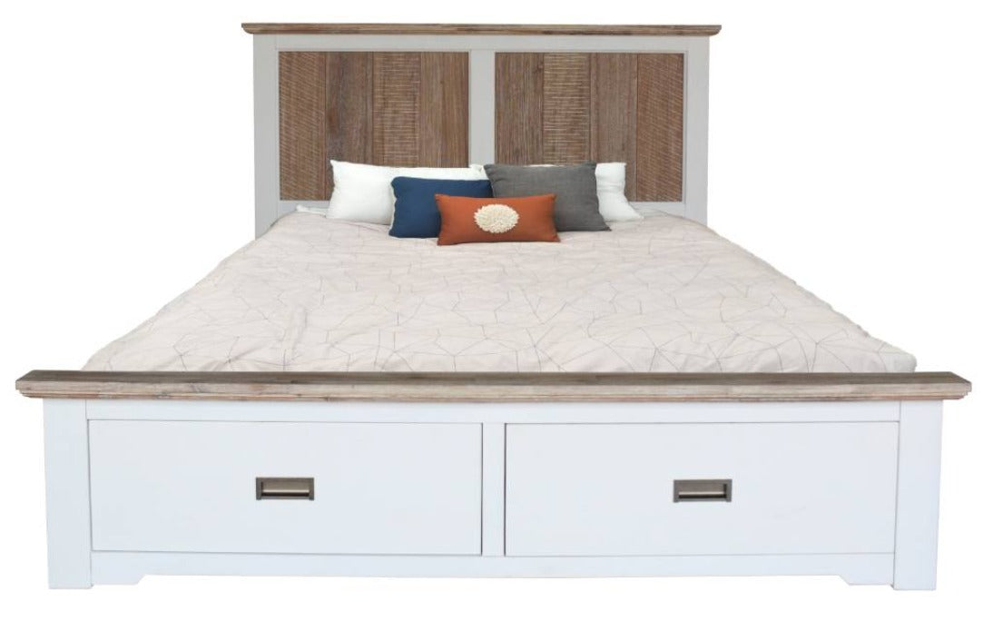 Folkestone 2Drawer Bedside Table-Multi