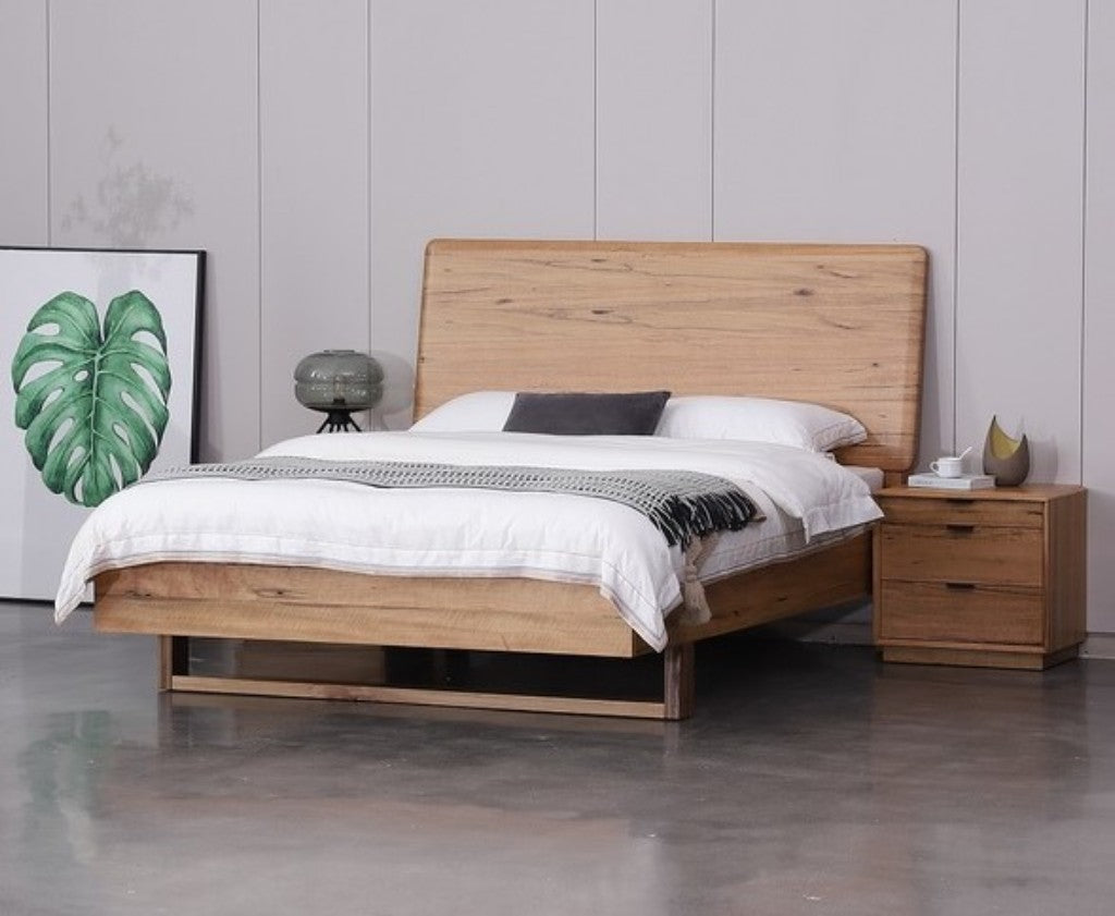 Galway Marri Timber Queen Bed Natural – Online Furniture Factory Outlet ...