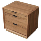Galvix 3 Drawers Bedside Table Natural