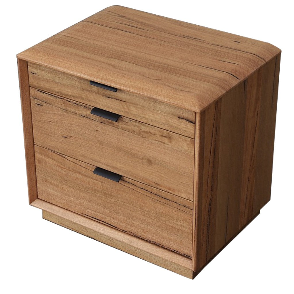 OFFO Galway 3 Drawers Bedside Table Natural